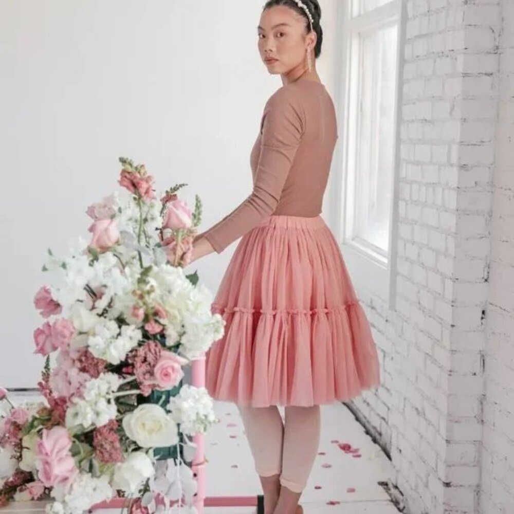 Jessakae Plie Skirt – Dusty Rose – 3X – Twirl Skirt